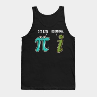 Be Rational Get Real Funny Math Joke Stats Pun Tank Top